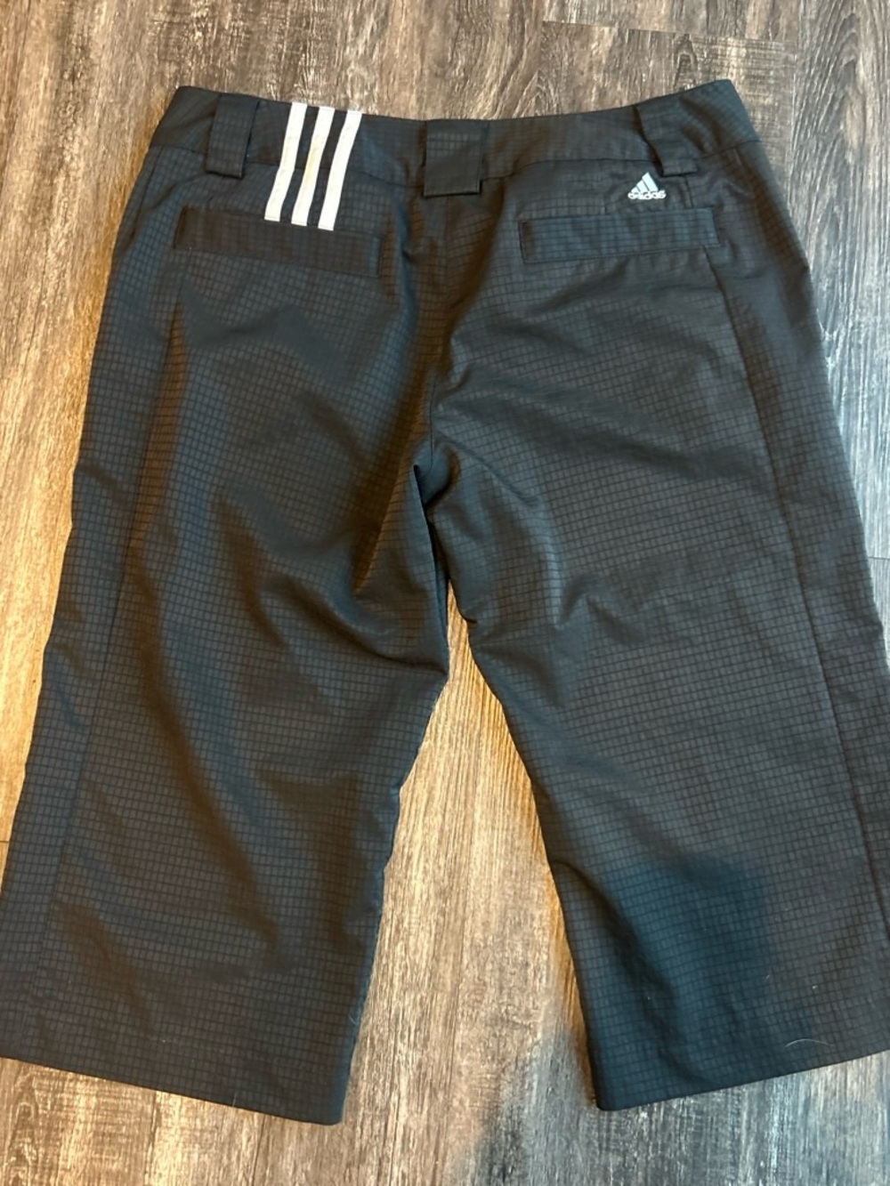 adidas Black Shorts with White Care Label Detail